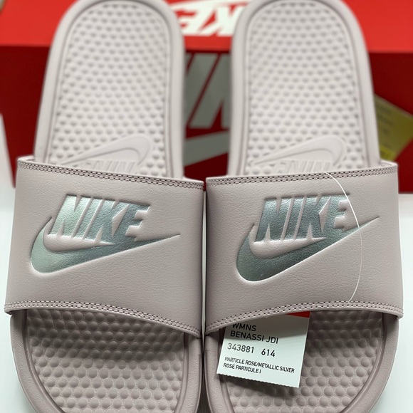 NIKE WOMENS BENASSI JDI SLIDES 343881-614 ROSE - Picture 4 of 6